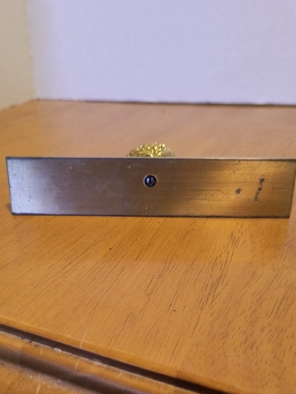 Solid Brass Small Decorative Gold Owl Figurine Ruler Paperweight - B1 - Picture 3 of 6